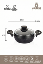 Ensemble Amboss Fatso 6 pièces en granit épais - Poignées en silicone - Noir – Image 3