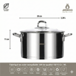 Ensemble Amboss Diamond 8 pièces en acier inoxydable - avec couvercles en verre – Image 4