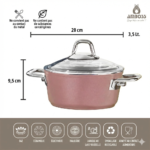 Ensemble Amboss Crystal 7 pièces en granit bicolore - Or rose – Image 2