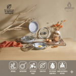 Ensemble de poêles  en céramique Sera Nova - Gris