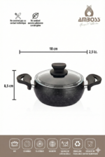 Ensemble Amboss Fatso 6 pièces en granit épais - Poignées en silicone - Noir – Image 4