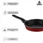 Ensemble de 3 poêles en fonte Vento - Rouge – Image 4