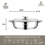 Ensemble de 8 pièces Amboss Cool en acier inoxydable à base induction avec couvercles en verre – Image 6