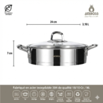 Ensemble Amboss Diamond 8 pièces en acier inoxydable - avec couvercles en verre – Image 6