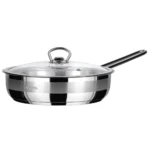 Poêle Amboss Sapphire en acier inoxydable avec couvercle, 28 x 8 cm – Image 3