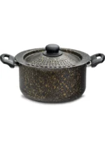 Marmite à Pâtes Ovale 26 cm avec Couvercle Égoutteur – Revêtement Granit – Image 3