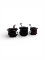 Set de 3 Cafetières (zizoua) en Granit avec Support - Antiadhésif - Manches Ergonomiques - Design Moucheté Élégant – Image 3