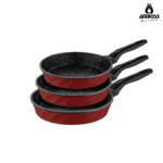 Ensemble de 3 poêles en fonte Vento - Rouge – Image 5