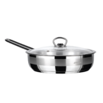 Poêle Amboss Sapphire en acier inoxydable avec couvercle, 28 x 8 cm – Image 4