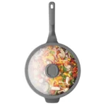 LEO Wok antiadhérent avec couvercle Stone+ - Ø 28cm – Image 3
